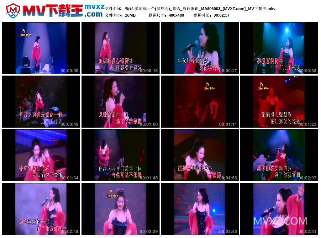 甄妮-爱定你一个(演唱会)_粤语_流行歌曲_MA506903
